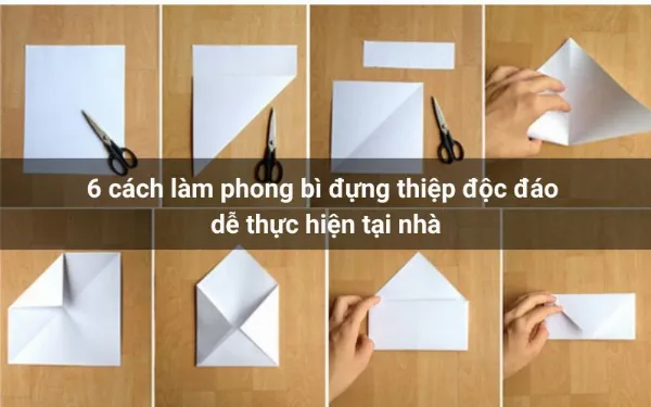 gấp và dán các cạnh lại với nhau