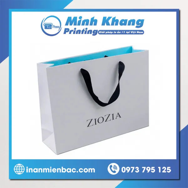in logo lên túi xách bằng giấy