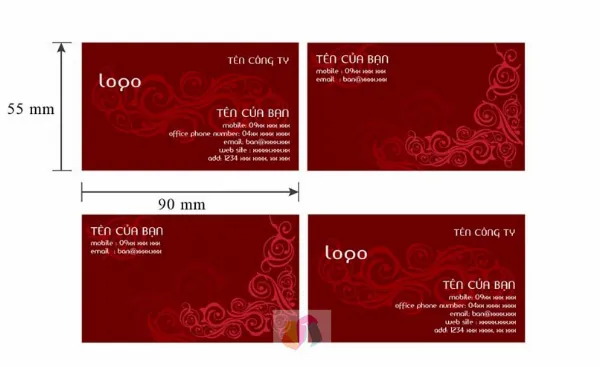 Kích thước card visit chuẩn năm 2024: Tạo ấn tượng chuyên nghiệp