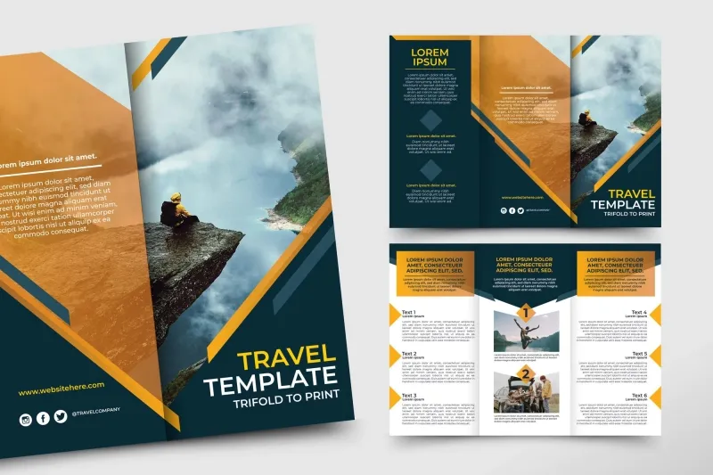 Mẫu brochure gấp 3 đẹp