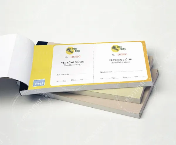 mẫu vé gửi xe ô tô