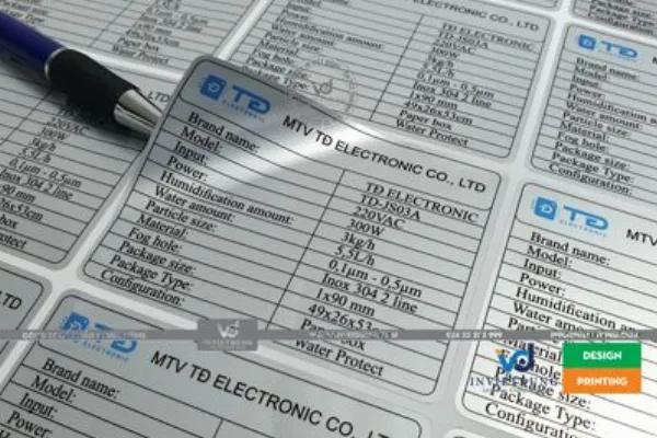 Ứng dụng in tem bạc